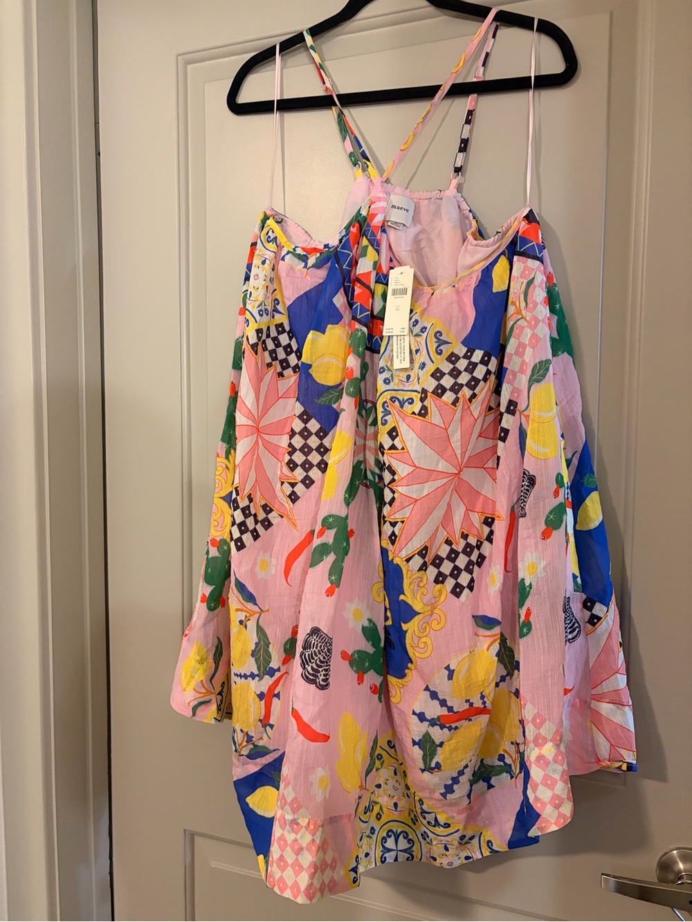 NWT Maeve Anthropologie Printed Halter Swing Mini Dress XL Tugboat Printshop - Picture 5 of 6